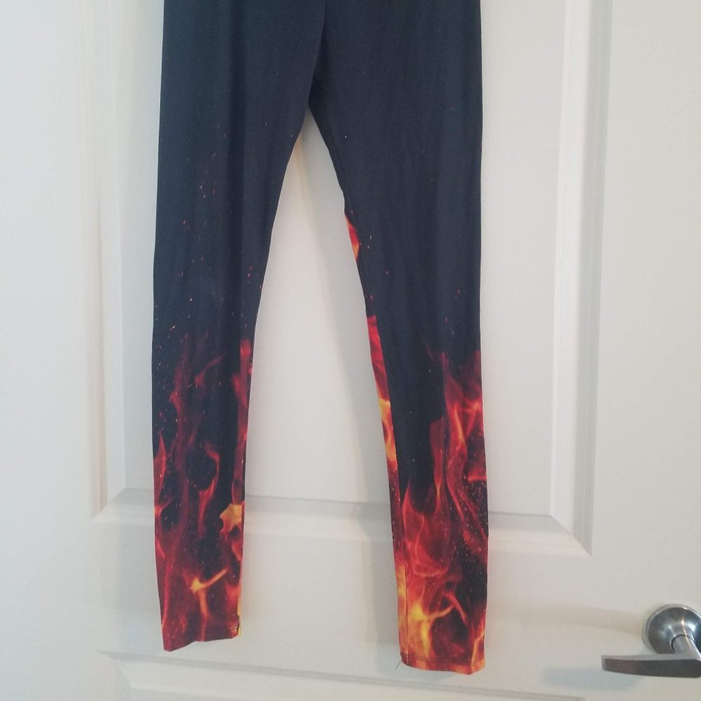 Soft Fire Print Leggings